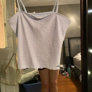 Hollister baby blue crop top